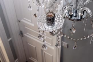 small Reception - chandelier
